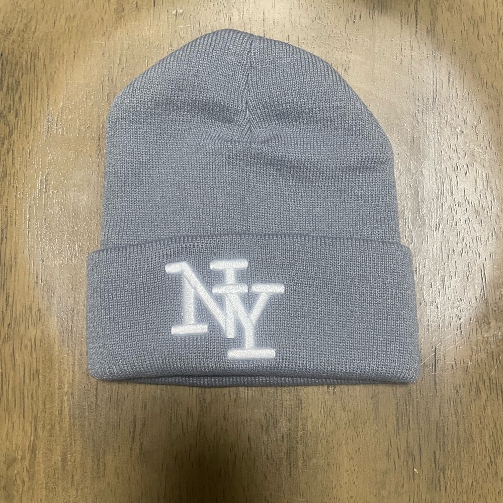 Gray NY Logo Beanie